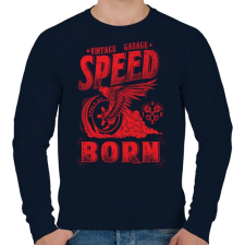 PRINTFASHION Égető sebesség - Férfi pulóver - Sötétkék férfi pulóver, kardigán
