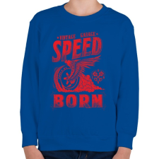 PRINTFASHION Égető sebesség - Gyerek pulóver - Királykék gyerek pulóver, kardigán