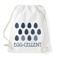 PRINTFASHION Egg-cellent - Sportzsák, Tornazsák - Fehér tornazsák