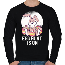 PRINTFASHION Egghunter - Férfi pulóver - Fekete