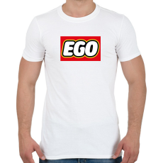 PRINTFASHION Ego - Lego - Férfi póló - Fehér