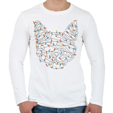 PRINTFASHION Égősor cica - Férfi hosszú ujjú póló - Fehér férfi póló