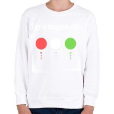 PRINTFASHION Egy a magyar sziv - Gyerek pulóver - Fehér