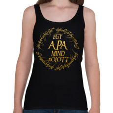 PRINTFASHION Egy apa mind fölött - Női atléta - Fekete