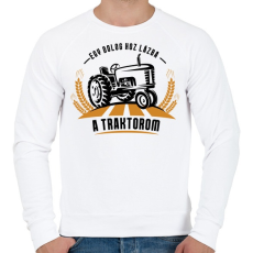 PRINTFASHION Egy dolog hoz lázba - Férfi pulóver - Fehér