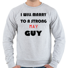 PRINTFASHION Egy erős májusi pasihoz fogok hozzá menni - Férfi pulóver - Sport szürke férfi pulóver, kardigán