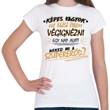 PRINTFASHION Egy évad egy nap alatt - Sorozatfüggő - Női póló - Fehér női póló