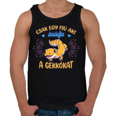 PRINTFASHION Egy fiú - Gekkó - Férfi atléta - Fekete