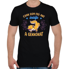 PRINTFASHION Egy fiú - Gekkó - Férfi póló - Fekete