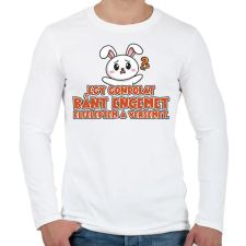 PRINTFASHION Egy gondolat bánt engemet - Férfi hosszú ujjú póló - Fehér férfi póló