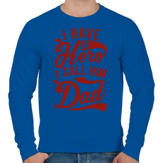 PRINTFASHION Egy hős - Férfi pulóver - Királykék