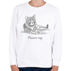 PRINTFASHION Egy hosszú nap - Gyerek pulóver - Fehér