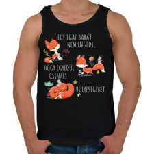 PRINTFASHION Egy igazi barát - Férfi atléta - Fekete atléta, trikó