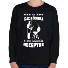 PRINTFASHION Egy igazi férfinak - Gyerek pulóver - Fekete gyerek pulóver, kardigán