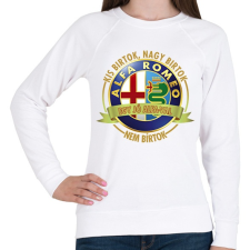PRINTFASHION Egy jó ALFA-val nem bírtok - Női pulóver - Fehér női pulóver, kardigán