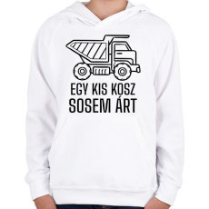 PRINTFASHION Egy kis kosz - Gyerek kapucnis pulóver - Fehér