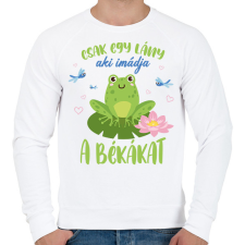 PRINTFASHION Egy lány - Béka - Férfi pulóver - Fehér férfi pulóver, kardigán