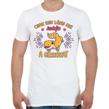 PRINTFASHION Egy lány - Gekkó - Férfi póló - Fehér férfi póló