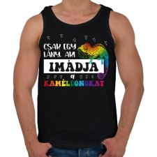 PRINTFASHION Egy lány - Kaméleon - Férfi atléta - Fekete atléta, trikó