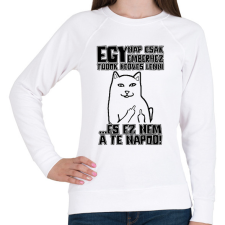 PRINTFASHION Egy nap csak egy emberhez tudok kedves lenni - Női pulóver - Fehér női pulóver, kardigán