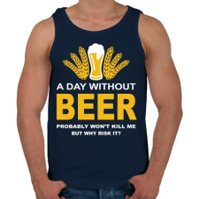 PRINTFASHION Egy nap sör nélkül... - Férfi atléta - Sötétkék atléta, trikó