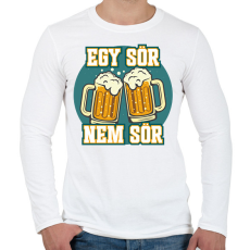 PRINTFASHION Egy sör nem sör - Férfi hosszú ujjú póló - Fehér