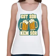 PRINTFASHION Egy sör nem sör - Női atléta - Fehér női trikó