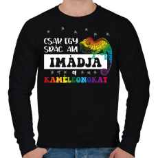 PRINTFASHION Egy srác - Kaméleon - Férfi pulóver - Fekete