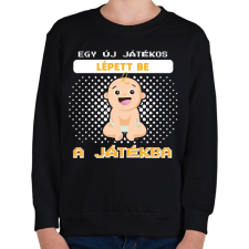 PRINTFASHION Egy új játékos - Gyerek pulóver - Fekete gyerek pulóver, kardigán