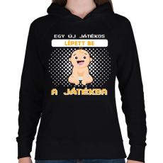 PRINTFASHION Egy új játékos - Női kapucnis pulóver - Fekete