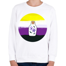 PRINTFASHION Egy üvegnyi virág - Gyerek pulóver - Fehér