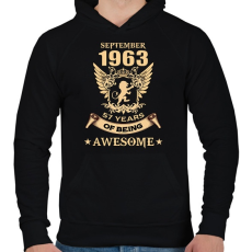 PRINTFASHION Egyedi Awesome szülinapos minta! - Férfi kapucnis pulóver - Fekete