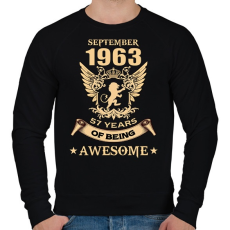 PRINTFASHION Egyedi Awesome szülinapos minta! - Férfi pulóver - Fekete