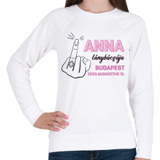 PRINTFASHION Egyedi név lámybúcsúja - fekete - Női pulóver - Fehér női pulóver, kardigán