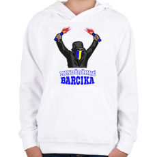 PRINTFASHION Egyedi szurkolói minta #11 - Gyerek kapucnis pulóver - Fehér