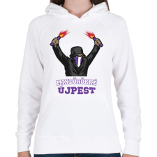 PRINTFASHION Egyedi szurkolói minta #3 - Női kapucnis pulóver - Fehér női pulóver, kardigán