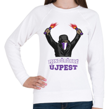 PRINTFASHION Egyedi szurkolói minta #3 - Női pulóver - Fehér női pulóver, kardigán