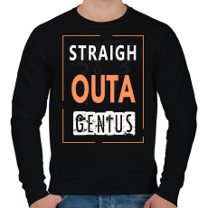PRINTFASHION egyenesen zseni - Férfi pulóver - Fekete