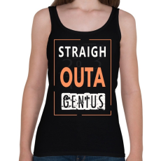 PRINTFASHION egyenesen zseni - Női atléta - Fekete