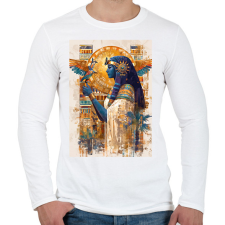 PRINTFASHION Egyiptom - Férfi hosszú ujjú póló - Fehér férfi póló