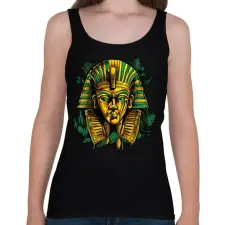 PRINTFASHION Egyiptomi fáraó - Női atléta - Fekete női trikó
