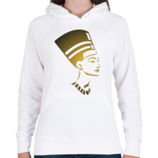 PRINTFASHION Egyiptomi női fej - Női kapucnis pulóver - Fehér