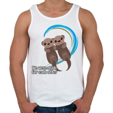 PRINTFASHION Egymásnak lettünk teremtve - vidra - Férfi atléta - Fehér