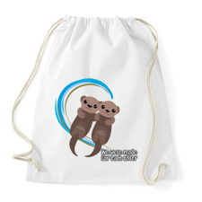 PRINTFASHION Egymásnak lettünk teremtve - vidra - Sportzsák, Tornazsák - Fehér tornazsák