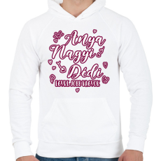 PRINTFASHION Egyre jobb vagyok - Férfi kapucnis pulóver - Fehér