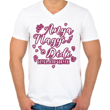 PRINTFASHION Egyre jobb vagyok - Férfi V-nyakú póló - Fehér férfi póló