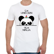 PRINTFASHION Egyszarvú ninja - Férfi póló - Fehér férfi póló