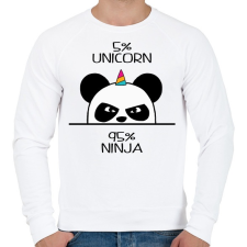 PRINTFASHION Egyszarvú ninja - Férfi pulóver - Fehér férfi pulóver, kardigán