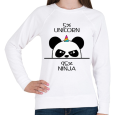 PRINTFASHION Egyszarvú ninja - Női pulóver - Fehér