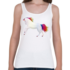 PRINTFASHION Egyszarvú - Női atléta - Fehér női trikó